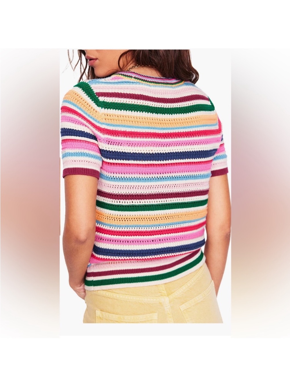 Stripe Open Stitch Cotton
Sweater - Picture 5 of 13